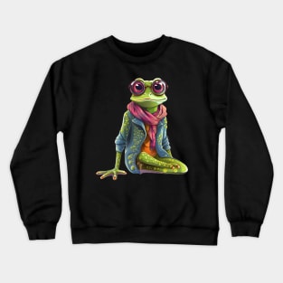 Funny Frog Fashion Lovers Gift Crewneck Sweatshirt